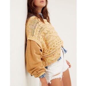 Free People Honey Cable Pullover